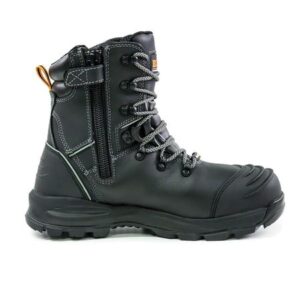 Xt Zip High Side Lace Up Safety Boot Black