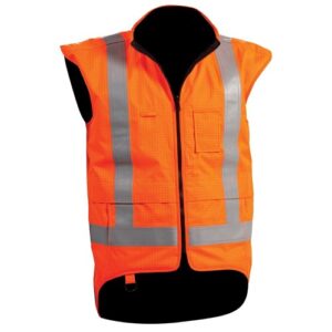 Vest Stamina Fr And Antistatic TTMC Fleece Lined Orange (V47Rvest)