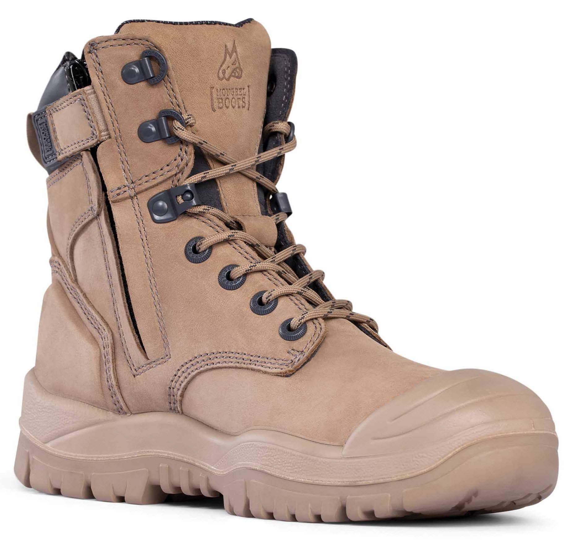 Mongrel High Zipsider Boot, Scuff Cap, Stone Mongrel High Zipsider Boot, Scuff Cap, Stone