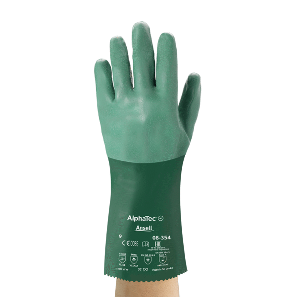 AlphaTec 08-354 Interlock Cotton, Neoprene Chemical Gloves