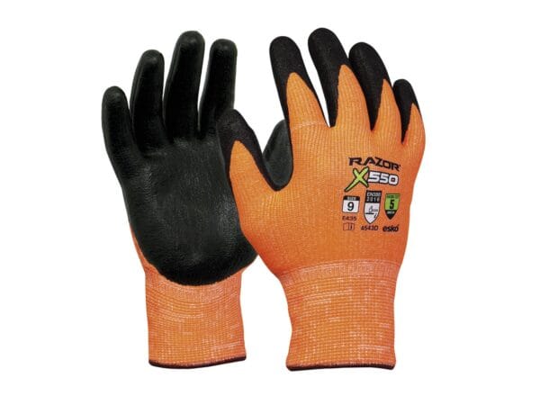 Razor X550 Hi-Vis Orange Cut 5 Glove