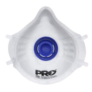Suitable for use with dust, smoke, mist & fume. Lightweight moulded design with foam nose seal for comfort and superior fit. ProValve for increased exhalation efficiency and comfort, reduces heat build-up under mask. Easily worn with glasses & goggles. P2 Certified to AS/NZS 1716:2012 Respiratory Protective Devices. Dual latex free elastic straps for ease of donning & doffing. Resealable bag for hygienic storage. Qty/Box - 12 Qty/Carton - 20 Boxes