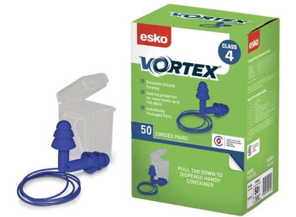Vortex Earplugs Blue Corded Reusable - Image 2